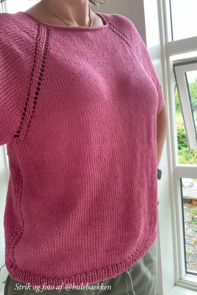 Strikkeopskrift - Karins Airy Raglan Tee - KART