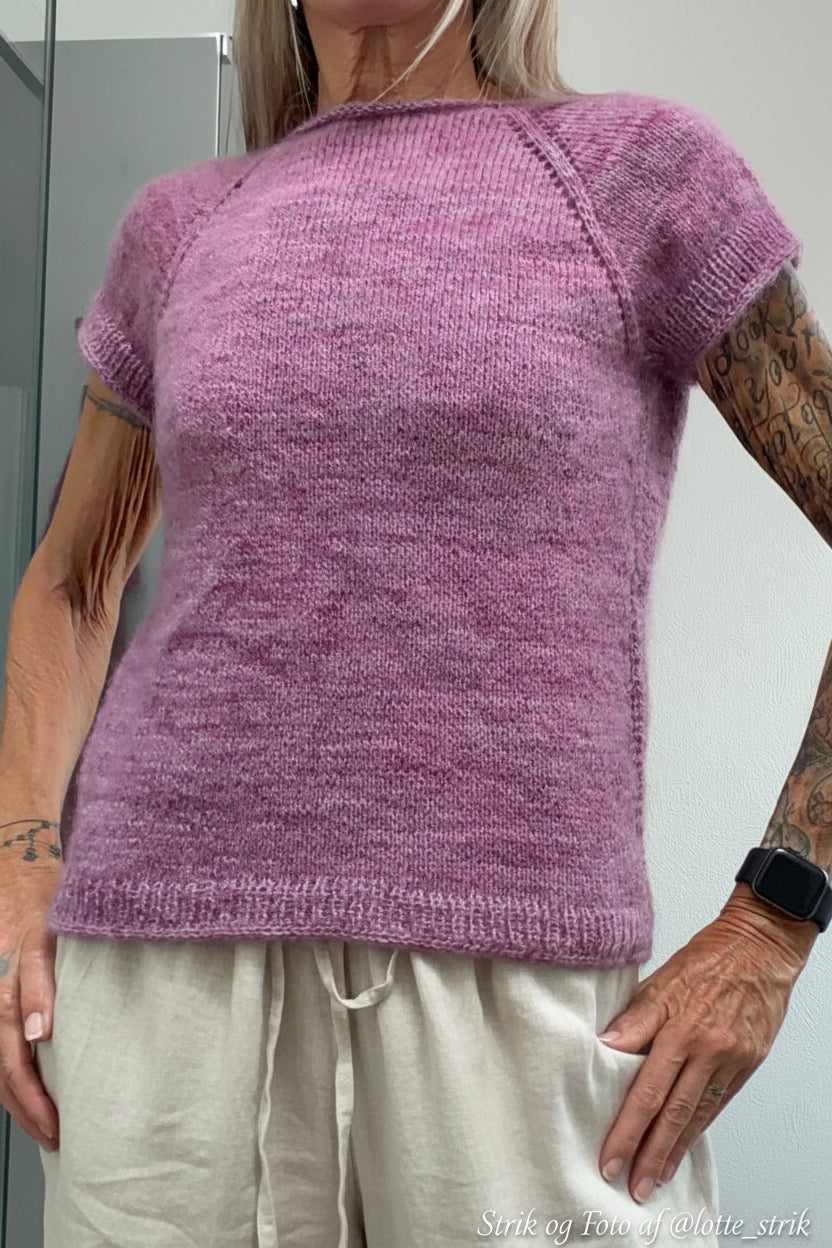 Strikkeopskrift - Karins Airy Raglan Tee - KART