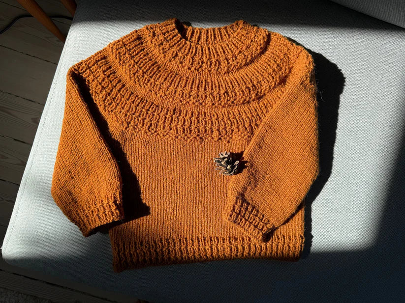 Strikkeopskrift - Havtorn Sweater Kids
