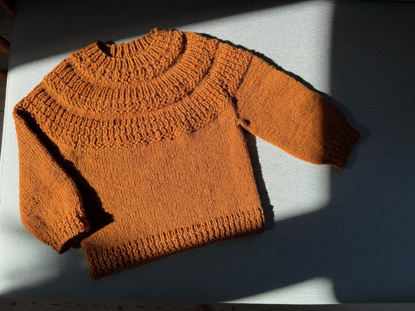 Strikkeopskrift - Havtorn Sweater Kids