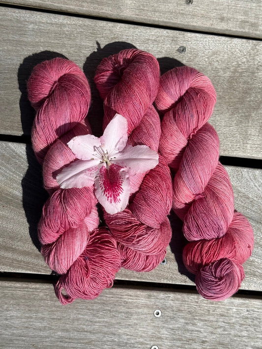 Merino Single Fine 580m / Canvas - Hisbicus in the Rain