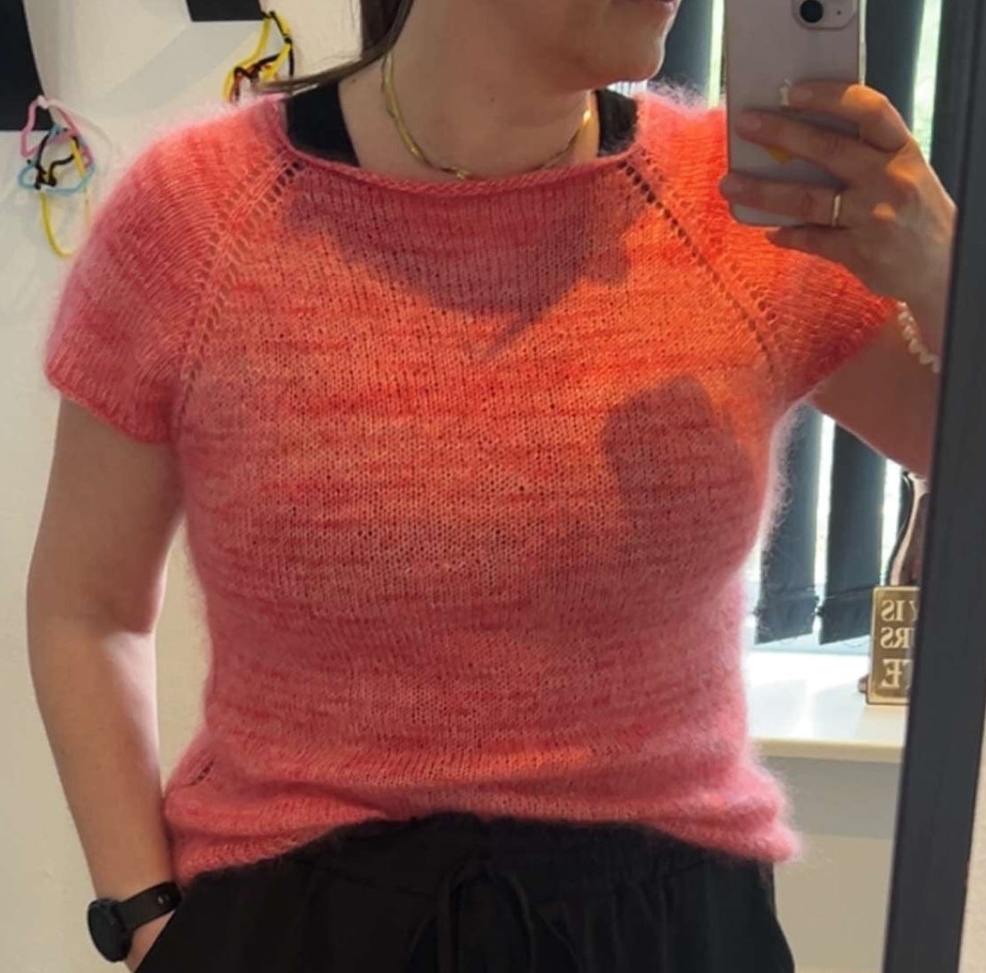 Strikkeopskrift - Karins Airy Raglan Tee - KART