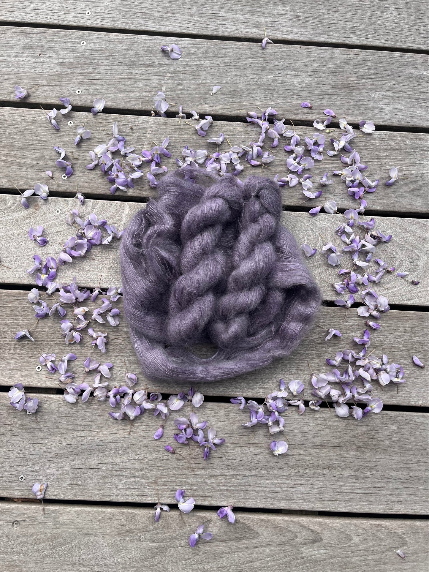 Silk Mohair Luxe 420m / Canvas - Lavender Shadow