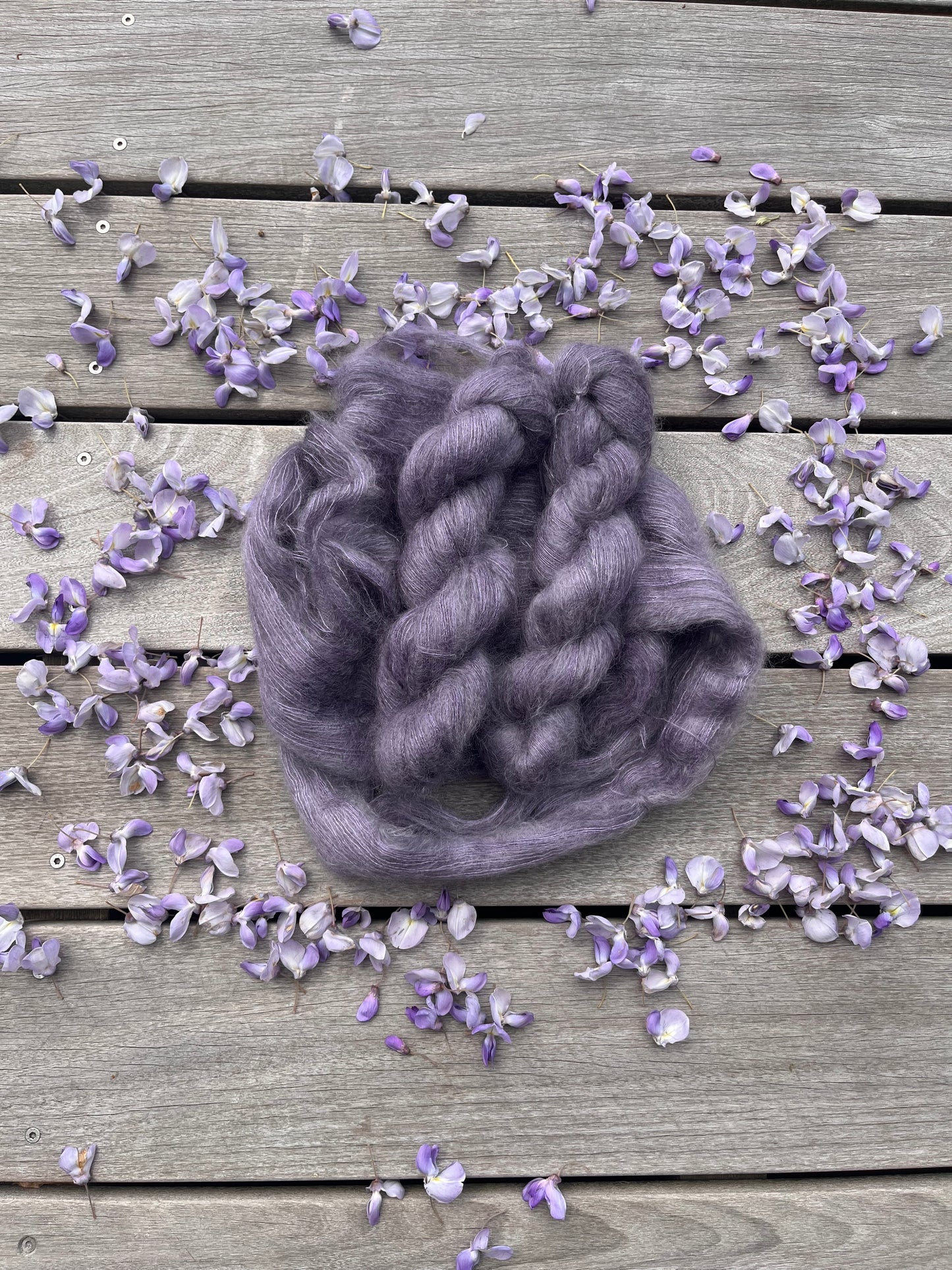 Silk Mohair Luxe 420m / Canvas - Lavender Shadow