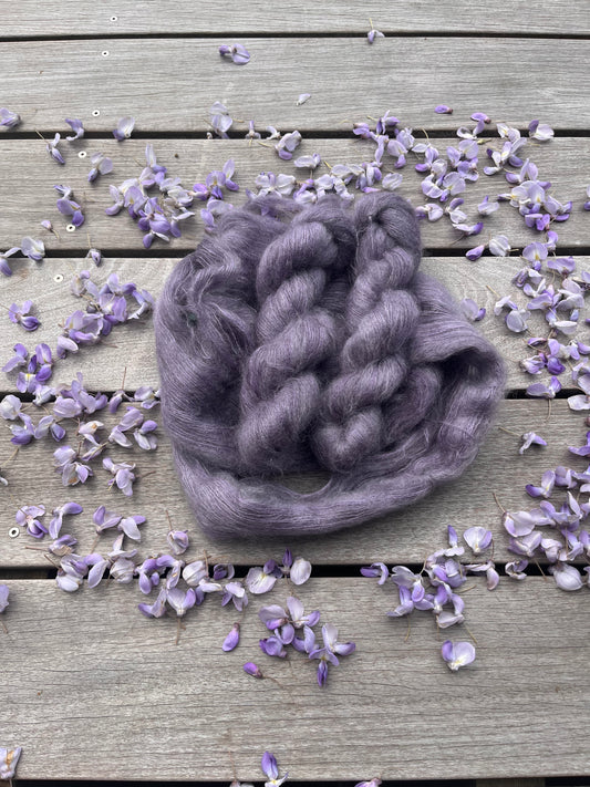 Silk Mohair Luxe 420m / Canvas - Lavender Shadow