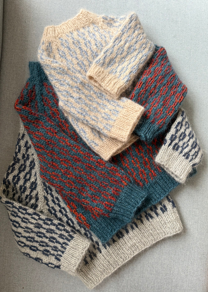 Strikkeopskrift - Sliding Chains Sweater Kids