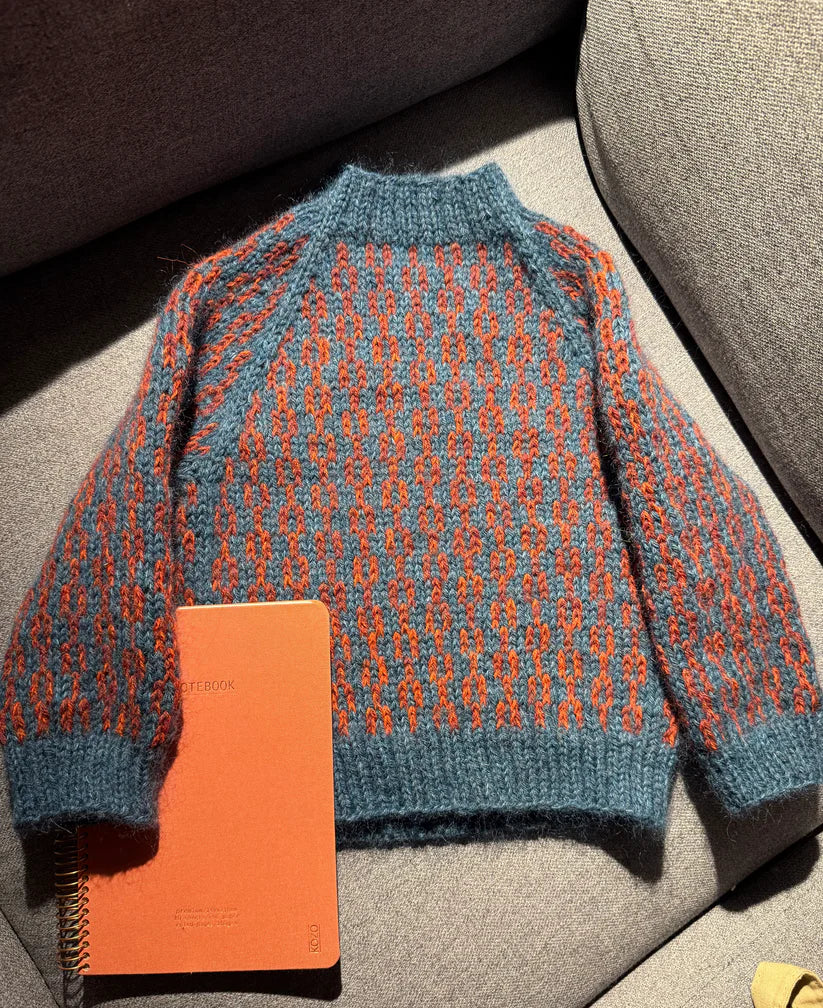 Strikkeopskrift - Sliding Chains Sweater Kids
