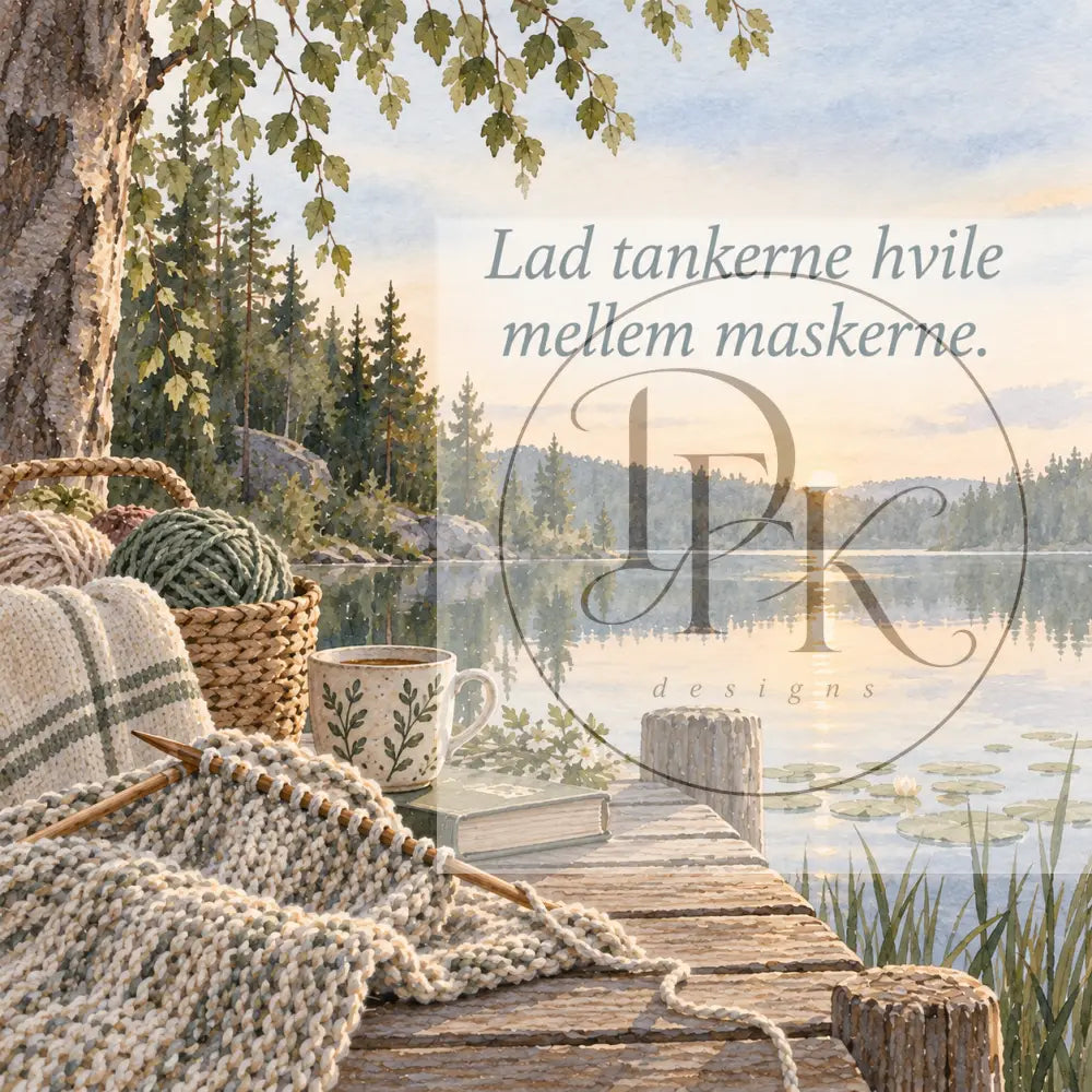 Ro serien - Strikkekort blank bagside - Lad tankerne hvile mellem maskerne. - Strikkekort