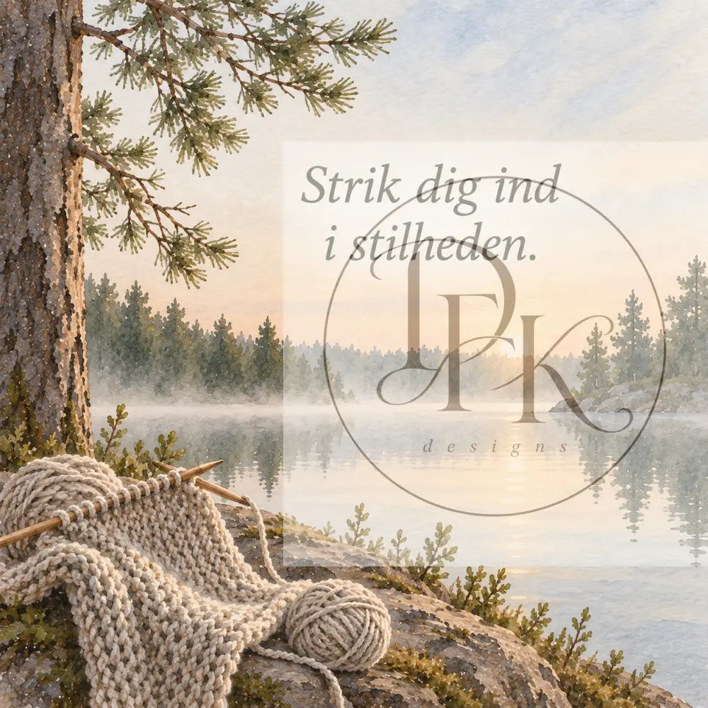 Ro serien - Strikkekort blank bagside - Strik dig ind i stilheden. - Strikkekort