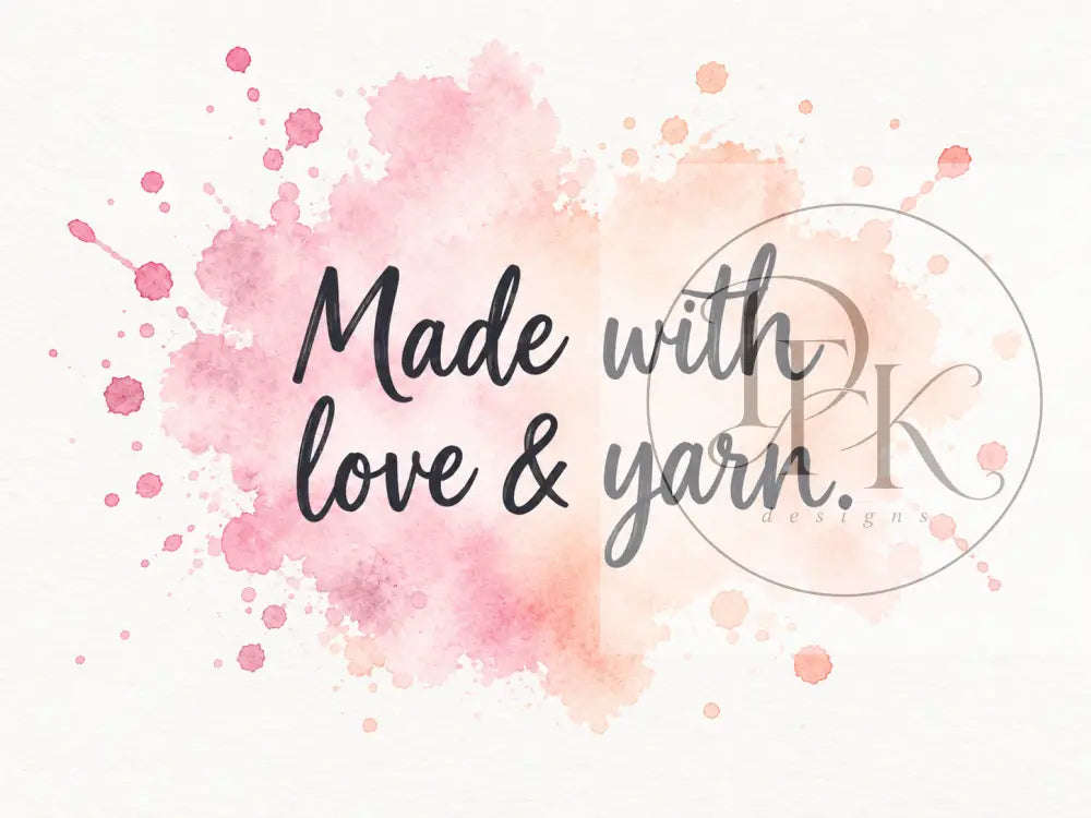 Splash Serien - Engelske strikkecitater - Made with love & yarn. - Strikkekort