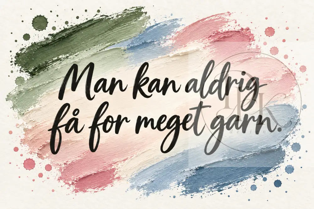 Strikkekort med danske citater - blank bagside - Strikkekort