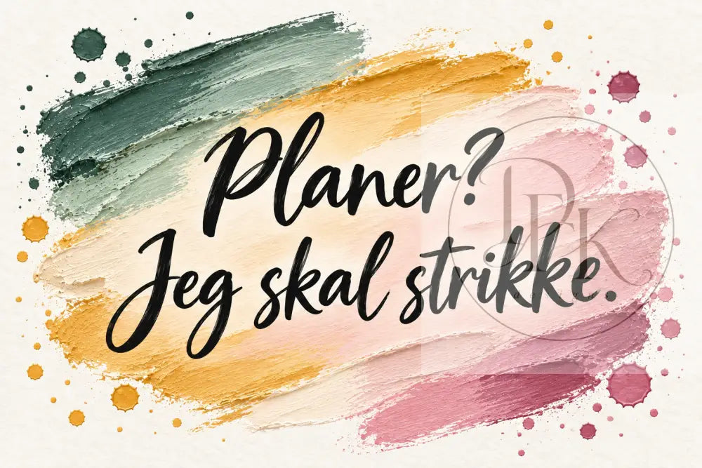 Strikkekort med danske citater - blank bagside - Strikkekort