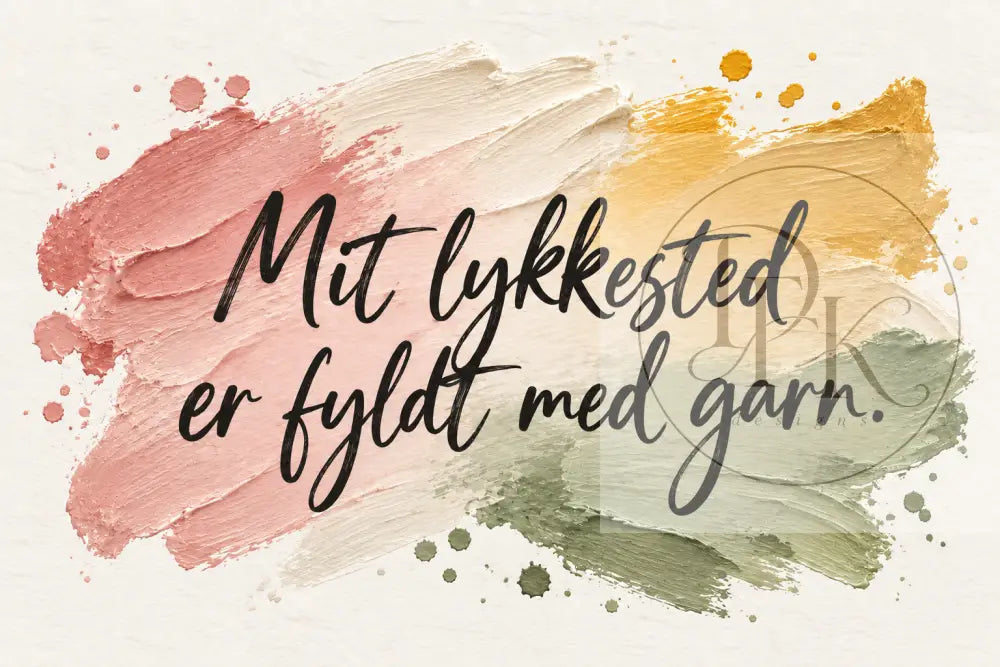 Strikkekort med danske citater - blank bagside - Strikkekort