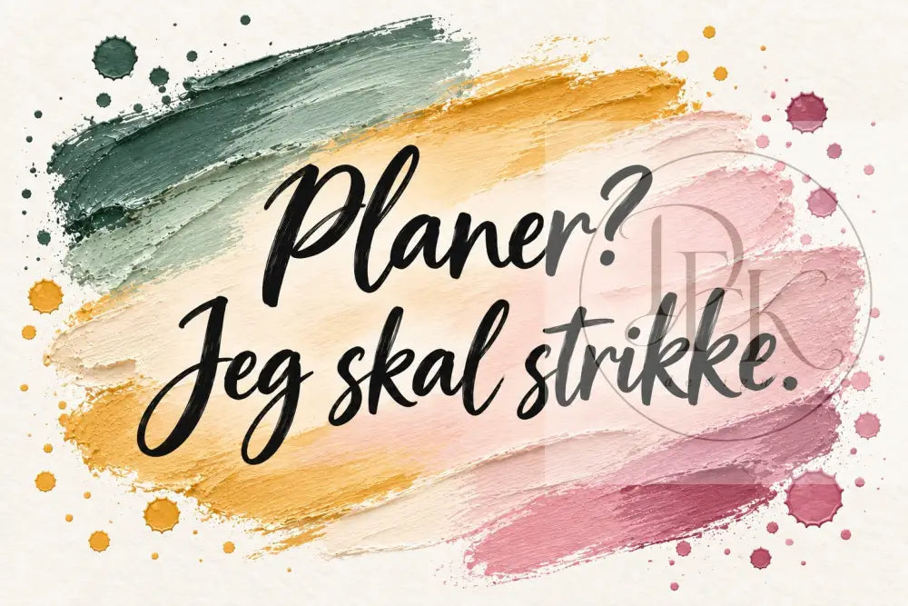 Strikkekort med danske citater - blank bagside - Strikkekort